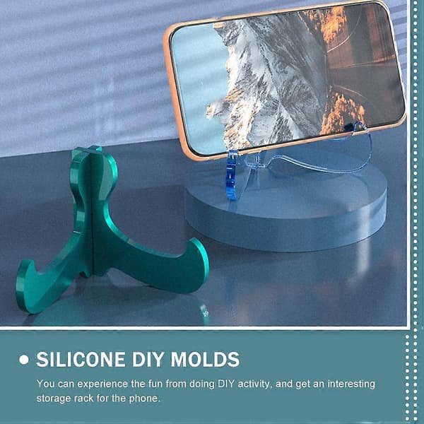 3 stk. silikone telefonholderforme Praktiske telefonstativforme DIY-forme