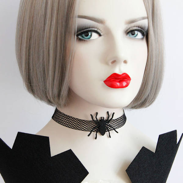 Halloween Smycken, Halsband, Kragekedjor, Chokers, Halloween Dekorationer, Spindelhalsband