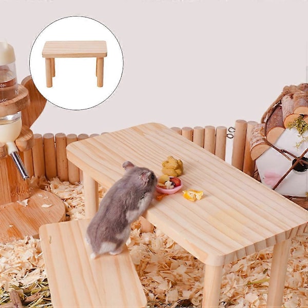 Hamsterplattform i trä Hamster Klätterplattform för bur Husdjurstillbehör