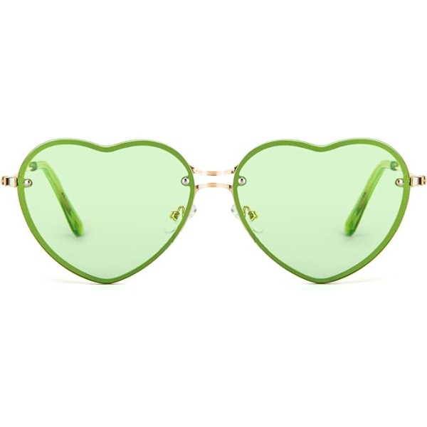 Hjerteform Solbriller Damemote Innfatningssolbriller UV400 Festbriller