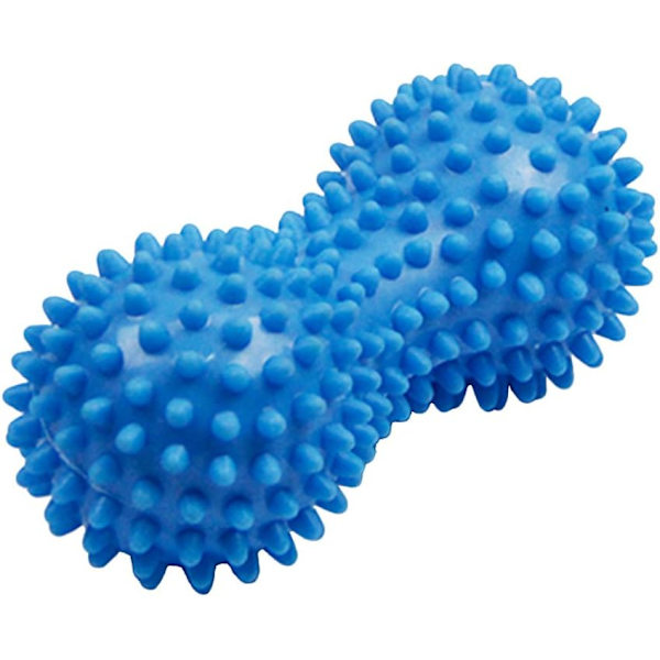 2 stycken fotvals igelkott massageboll igelkott boll fotmassage rulle för arm muskel fotsmärta lindring avslappning (blå)