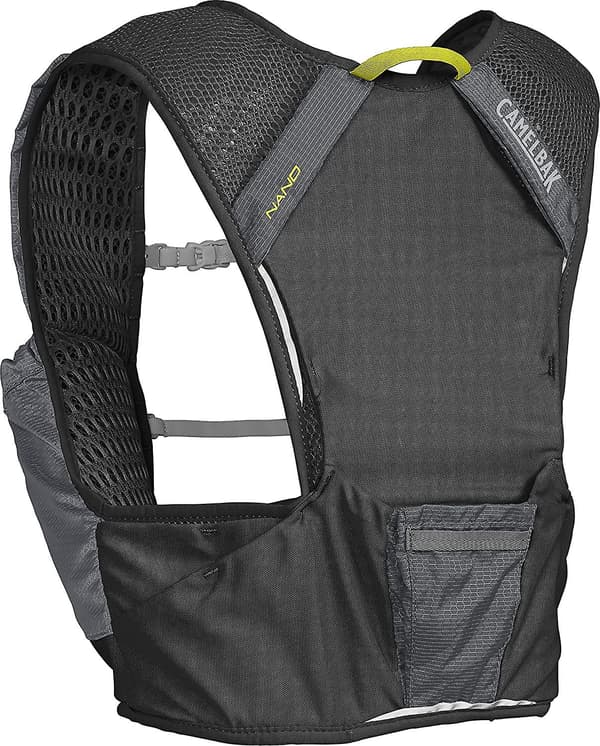 Camelbak Nano 3L Unisex Løbevest med 2x500ml Hurtige Flasker, Sort/Grå - Medium