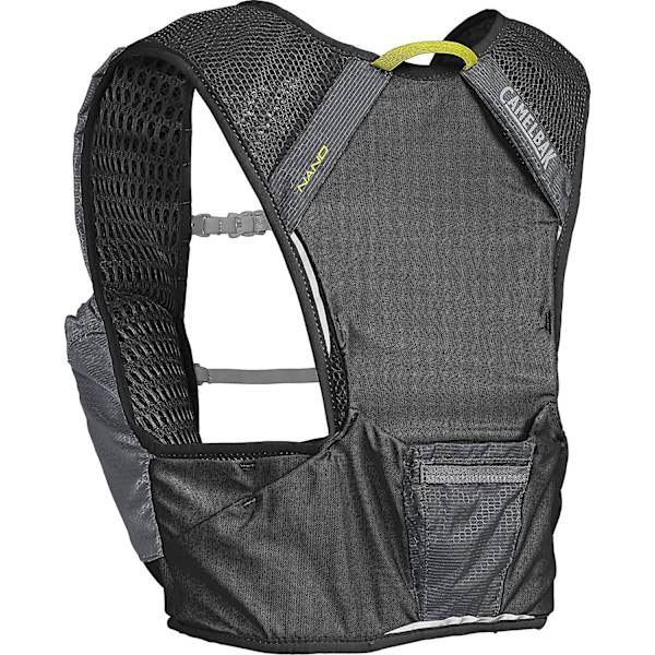 Camelbak Nano 3L Unisex Löpväst med 2x500ml Snabbflaskor, Svart/Grå - Medium Black Medium