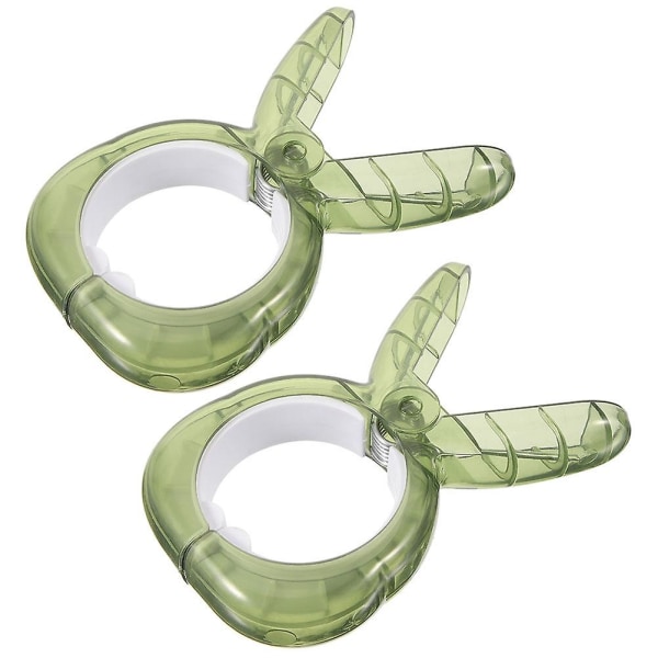 2 st klädnypor Klädnypor Vindtäta Tvättklämmor Klädnypor i plast för tvätt Badrum Green 12.00X7.00X2.00CM
