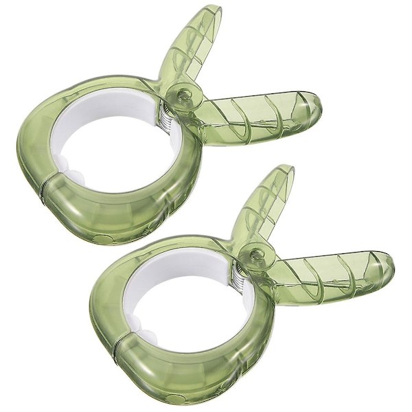 2 stk klesklyper klesklyper vindtette klesklyper i plast til klesvask bad Green 12.00X7.00X2.00CM