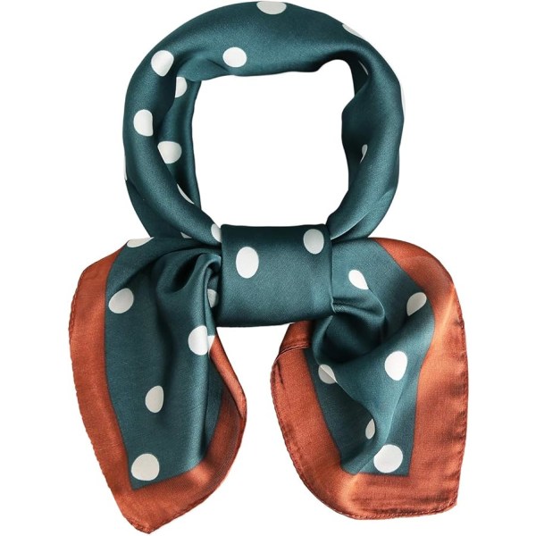 Sjal for kvinner, hodesjal, silkesjal med polka dots 70 x 70 SC317