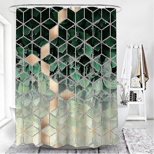Moderne Vandtæt Bruseforhæng i Farver og Størrelser -cdsx Green 180x200cm