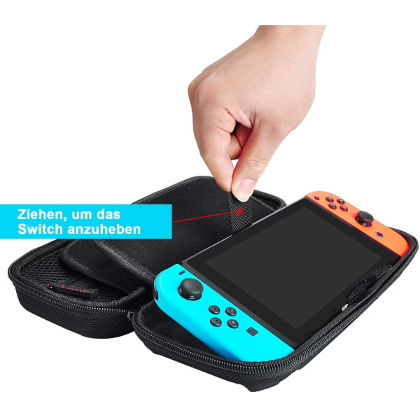 Switch-veske, hard bæreveske for Nintendo Switch, beskyttende deksel med lagringsplass for 20 spill