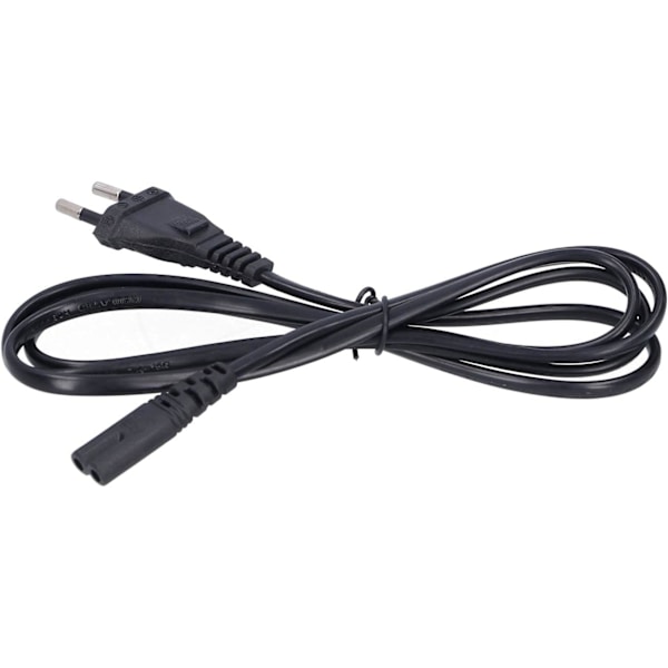 Strömkabel, EU-standard 250V 2.5A, 1.5M, Nätkabel 2-polig för högtalare, skärm, PC, bärbar dator, etc.