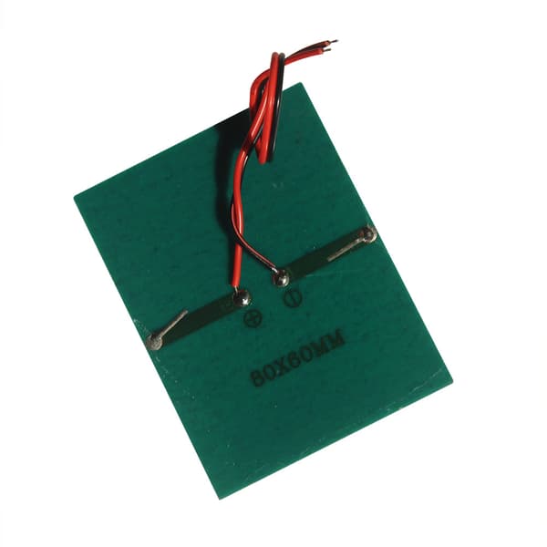 0,65W 1,5V solcellepanel med ledning solcellelimplate DIY solcellepanel 60*80MM