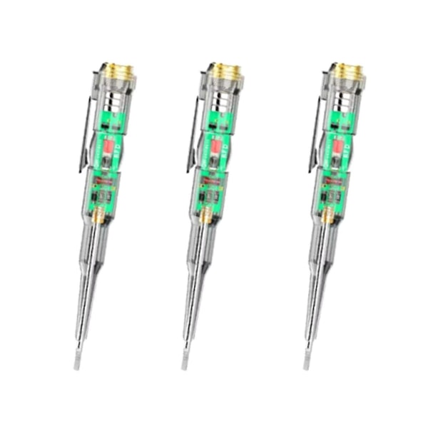 3 stk Dobbel Lampe Elektrisk Penn - Intelligent Tester Penn Induksjonskraft Elektrisk Skrutrekker For Null Photo Color