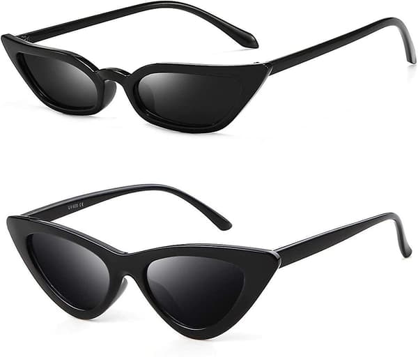 (NYA) Cat Eye Solglasögon Vintage Retro Plastbåge Cateye Solglasögon För Kvinnor