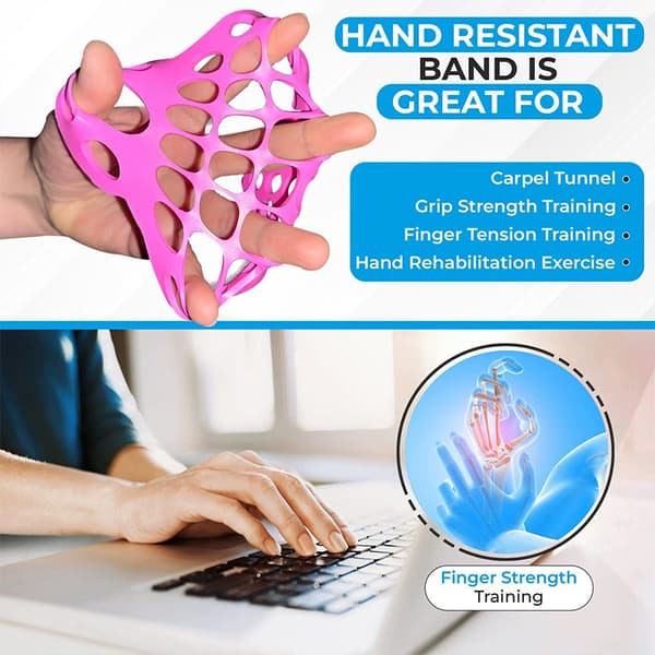 Inger fingersträckare, handsträckning och greppstyrketräningsnät