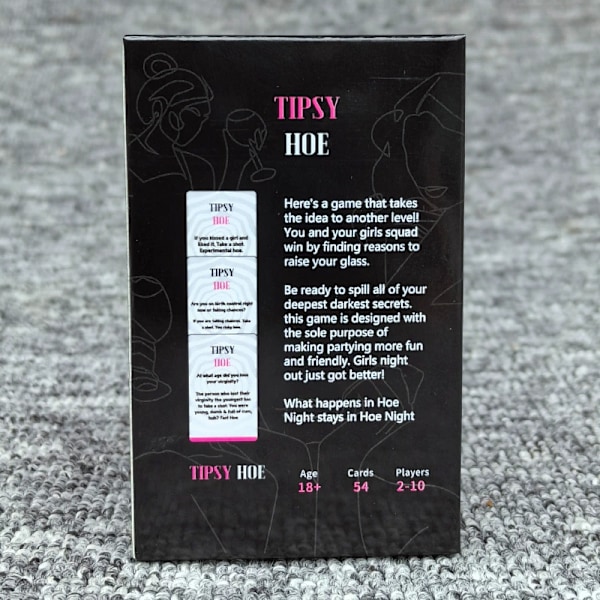Tipsy hoe - naistenillan pelit, peli-ilta, englanninkielinen versio