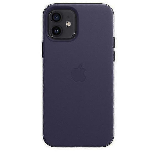 Läderfodral för iPhone 12/12 Pro med MagSafe Deep Violet