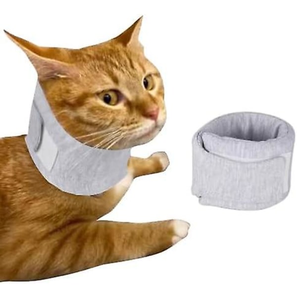 Halsstøtte for hund, halsstøtte for katt, elisabethansk krage for kjæledyr etter kirurgi, nakkebrace for cervical vertebrale forstuinger ustabilitet Grey XS