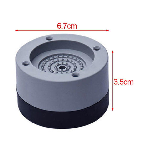 4 stk. Anti-Vibrations Puder Anti-Slip Vaskemaskine Fødder Støjreducerende Måtte