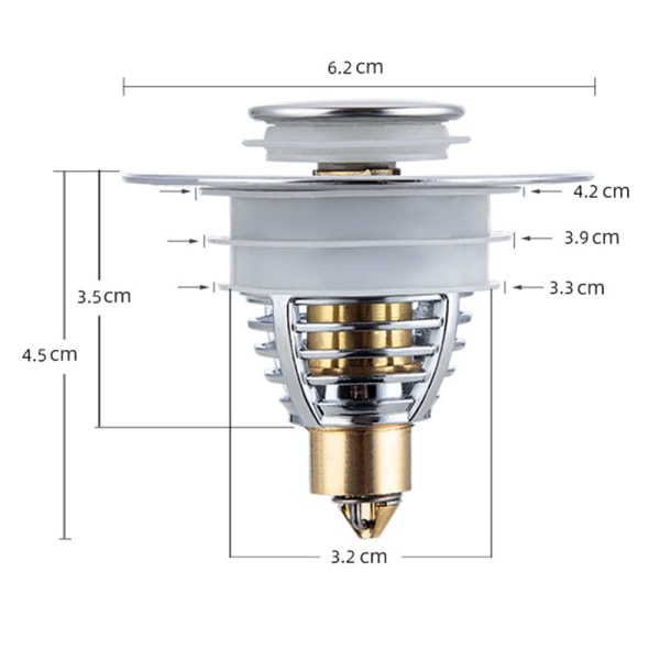 2 kpl pesualtaan set , universal pop-up pesualtaan viemäri, kylpyammeen tulppa, pesualtaan tyhjennystulppa keittiön kylpyhuoneeseen [32-40 mm tyhjennysreikään].