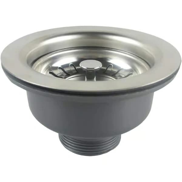 Nytt överflödesfritt filter i rostfritt stål, filterkorg med 110 mm diameter, material i rostfritt stål, ABS avloppsrör.