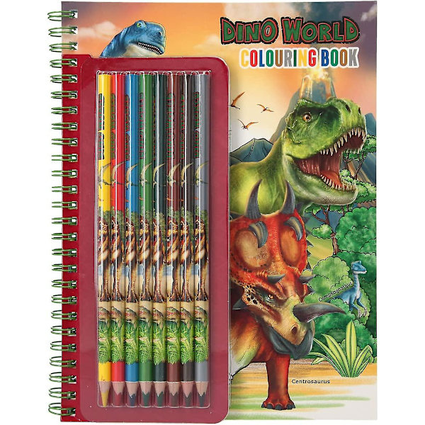 Dino World -värikirja värikynillä