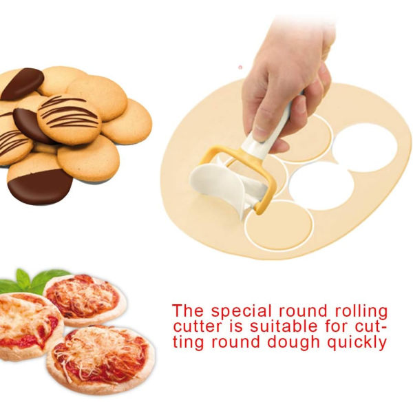 Ravioli Cutter Set om 3, rullskärare dumpling shaper perfekt för kakor, bakverk, tårtdekorationer