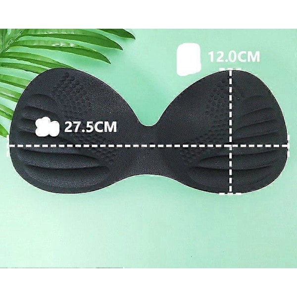 Tykkere brystpuder, integrerede push-up bh-svampepuder black 27.5*12*1.6CM