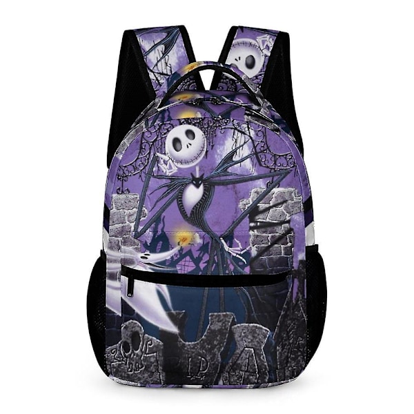 v572 The Nightmare Before Christmas Barnehageskoleveske Casual Skulderbag Satchel Ryggsekk Trykk Bokveske Ryggsekk for Gutter JenterxsSJB572