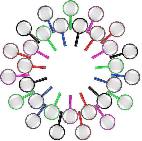 (NY) 30-pakning fargerike minimagnifying glass for barn - Bra