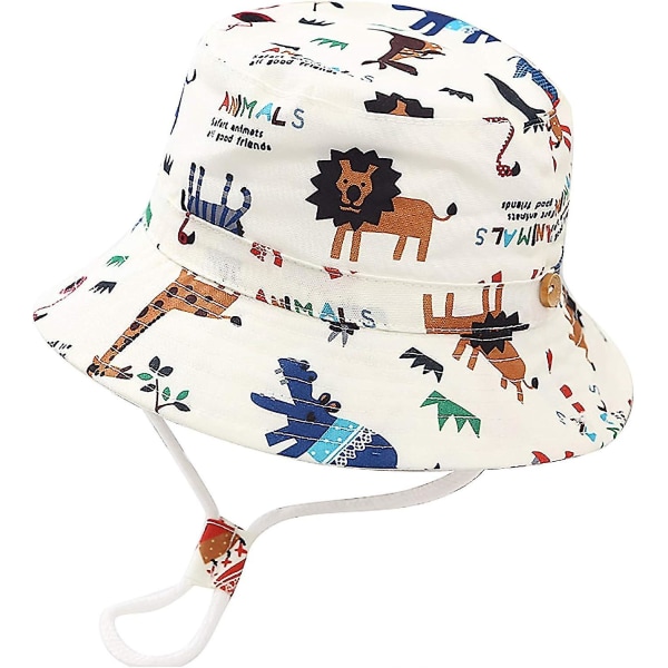 Barnhatt Justerbar Solhatt Andningsbar Strandhatt För Pojkar Flickor_ll Lion 2 Years