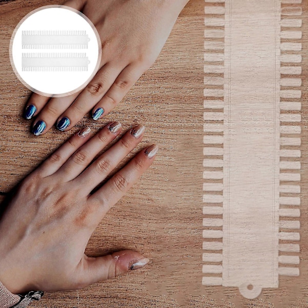 2 st Nagelkonst Lösnaglar Övningsbräda 60 Färger Nagellack Målningsdisplay Färgbräda (Transparent)