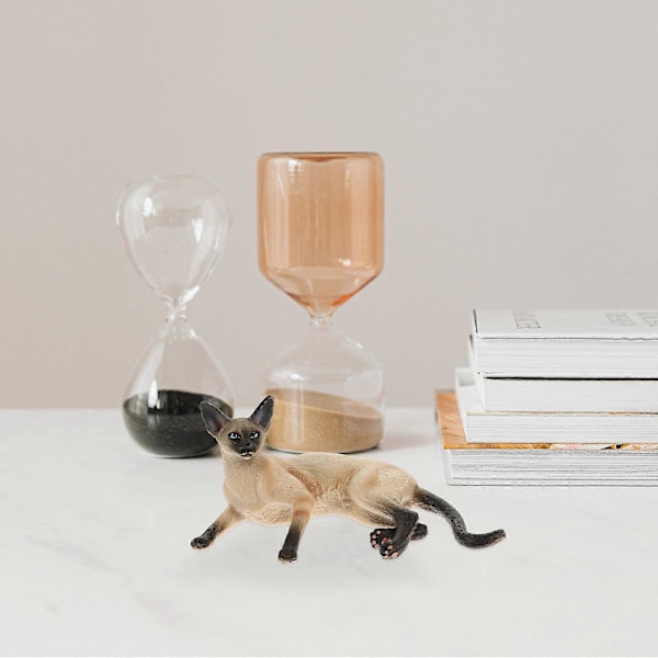Artificiell Kattmodell Trädgårdskatt Skulptur Bordskatt Figur Inomhus Simulation Katt Figurin