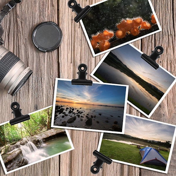 10 stk. metalgreb clips rustfrit stål billetclips kontorartikler regninger metalclips