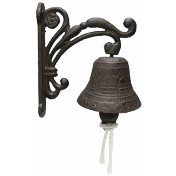 Ytterdörr Bell Dekorerad Bell för dörr Country House Wall Bell Gjutjärn Antik blommig dörrklocka