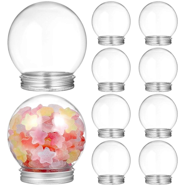 10 st Tomma Julkulor Transparent Godisbehållare Sötsaksflaska Multifunktionell Snöglob