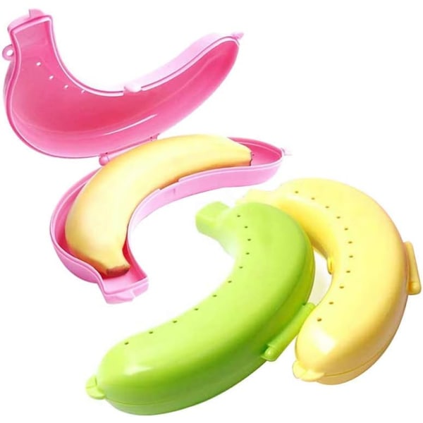 Morsom banankasse, 3-pack banansafe (BPA-fri), Bananbananoppbevaringsboks, bananholder for utendørs reiser