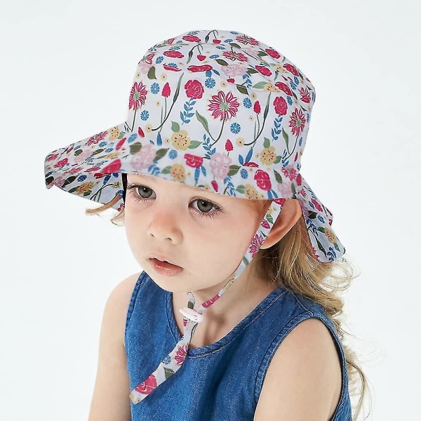 Barnhatt Justerbar Solhatt Andningsbar Strandhatt För Pojkar Flickor_ll Rose 2-4 Years