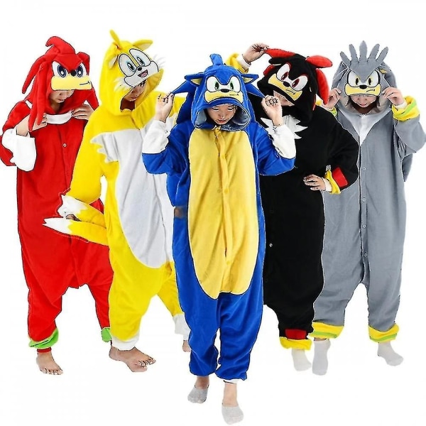 Dyr Voksen og barn Pyjamas i ett stykke Halloween-kostyme Jumpsuit julegave Yellow 140(125)