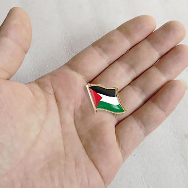 1 stk. Palestina flagg pins Palestina vinkende flagg pins Palestina flagg pin Palestina flagg kart brosje pin patriotisk badge Palestina flagg krystall epoksy B