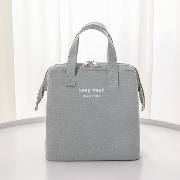 Eristetty lounaslaukku, yksinkertainen Bento-kylmälaukku lounaalle grey