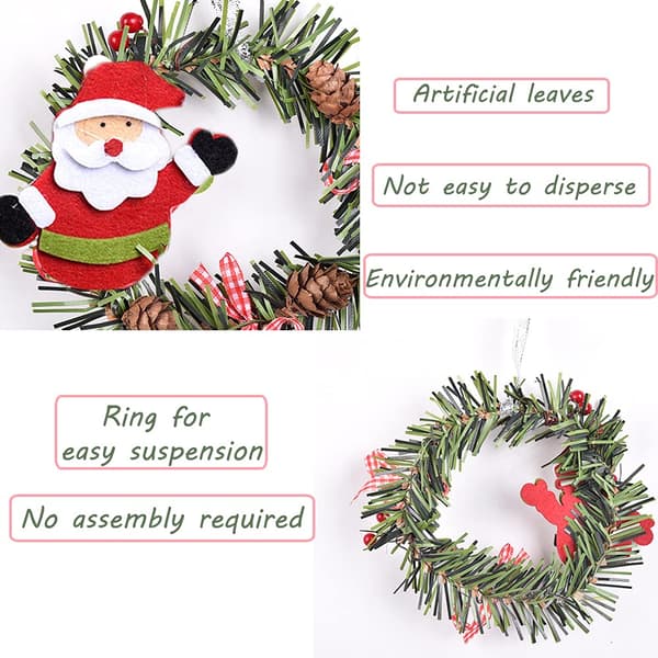Julkrans Liten Julkrans Julgransdekoration Pack om 4