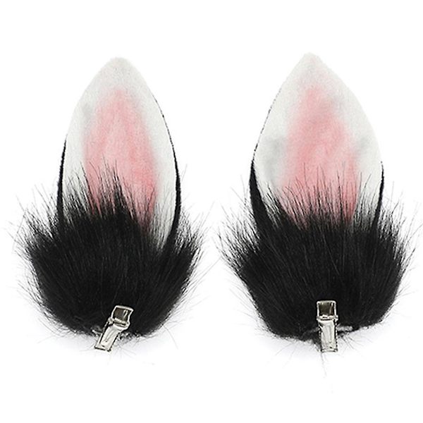 Cosplay-jänis- ja ankankoukkuklipsit Anime-hiusneulat Pääpanta Goottilainen hiusklipsu Black and white pink
