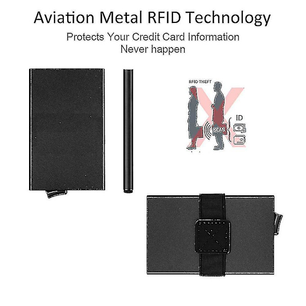 Plånbok i Mini-format av PU-Läder med RFID-Blockering för Bankkort, Passar Både Män och Kvinnor