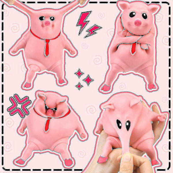 Gris Squeezebols Legetøj, Anti-stress Gris Squeezebols Legetøj, Pink Gris Sjov Sanse Squeezebols Legetøj