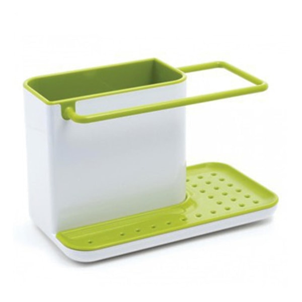 Overflade Vask Område Organizer Caddy Svampeholder Organizer Ryddelig Afløb Vand Til Køkken Green