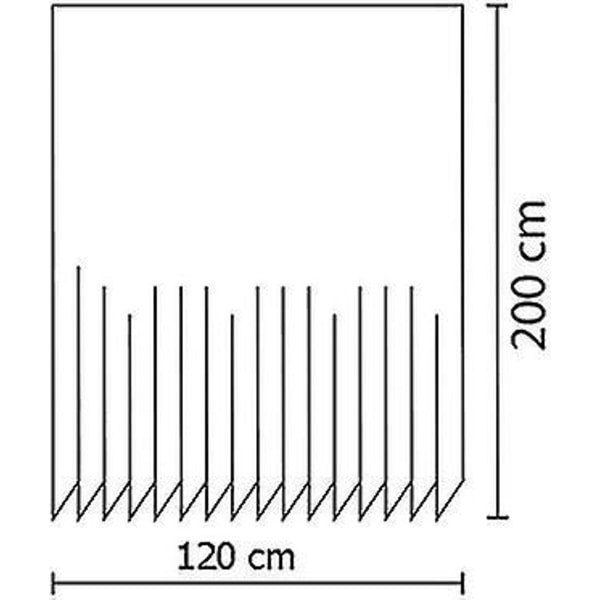 Digitaalinen laadukas tekstiili suihkuverho renkailla 120 x 200 cm -CDSX