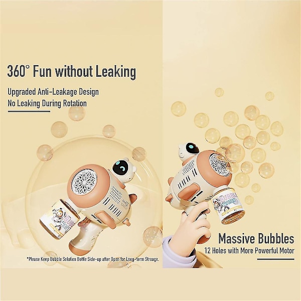 Bubbelpistoler med Bubbelvätska, Bubbelmaskin, Blåsare, Bubbelpistol för Barn, Utomhusaktivitetsbubbelleksaker, Perfekta Presenter Khaki