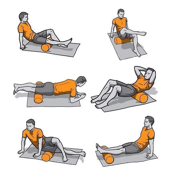 Joogavaahtopullo Korkea Tiheys Eva Lihasrullat Itsehieronta Työkalu Kuntosali Pilates Jooga Fitness 30cm black 45cm