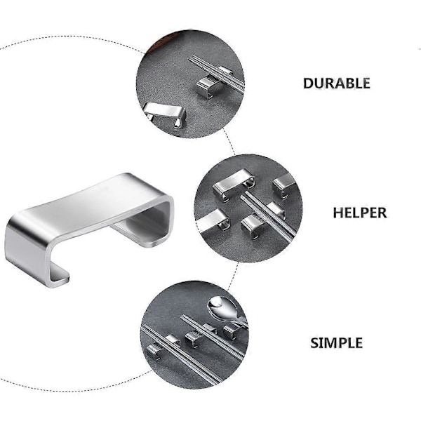 3 stk. Chopsticks stativ i rustfrit stål Metal Ske Stativ Chopstick Holder