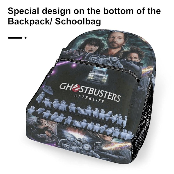 v48 Ghostbusters Rygsæk Skolebogtaske Børnebogtaske Casual Daypack til Drenge PigerxsSJB48