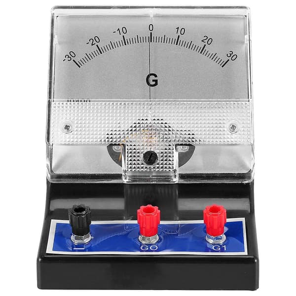 Analog Amperemeter med Pegepind - Elektrisk Strømsensor - Følsom Amperemeter - Mikroamperemeter - Galvanometer Black